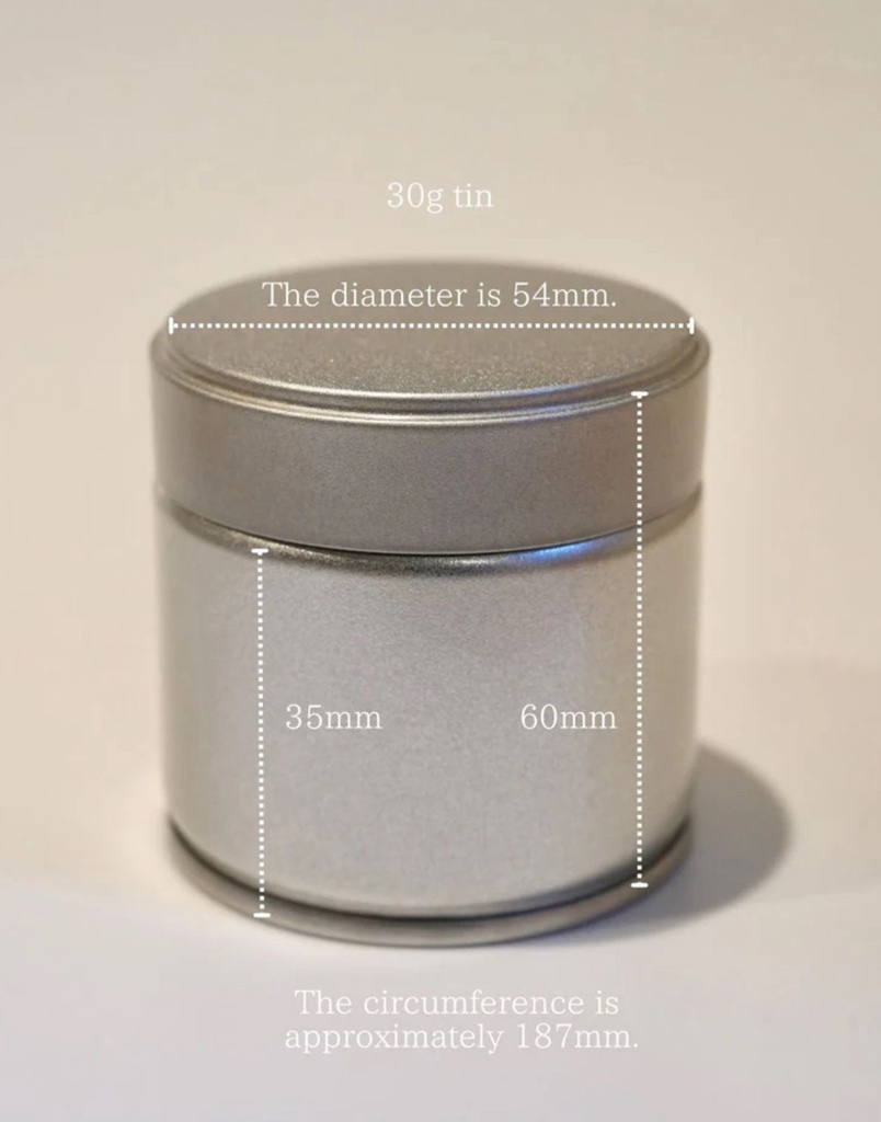 Matcha tins with customizable label